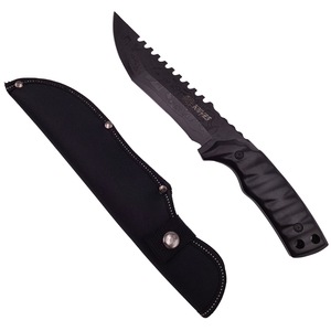 Cutit de vanatoare IdeallStore, Hazard Blade, negru 31 cm, teaca inclusa