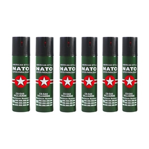 Set 6 sprayuri autoaparare IdeallStore NATO, propulsie jet, 60 ml