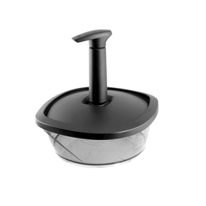 Set pentru marinat, 2 piese, 2.5 l, negru/transparent