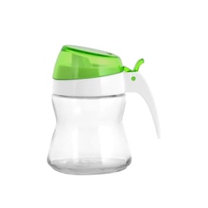 Recipient cu capac pentru lapte,sticla, 200 ml,verde/transparent      