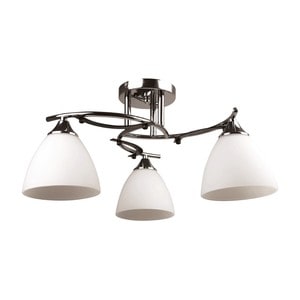 Lustra Decorativa interior, 3xE27, Wenge, Crom si Alb, 60W, 40 x 24 cm