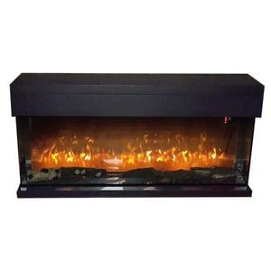 Semineu electric 3 laturi ElectricSun VISTA Mediu L153xH50cm, cu sunet, pe perete, podea sau incorporabil, 7 culori