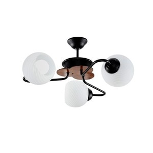 Lustra Decorativa interior, 3xE27, Negru si Alb, 60W, 48 x 24 cm