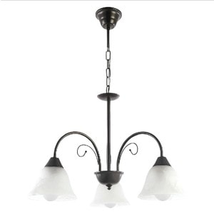 Lustra Decorativa interior, 3xE27, Negru si Alb, 60W, 52 x 71 cm