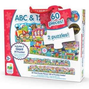 Set 2 puzzle-uri The Learning Journey - Trenul urias cu numere si litere, lb engleza, 60 piese