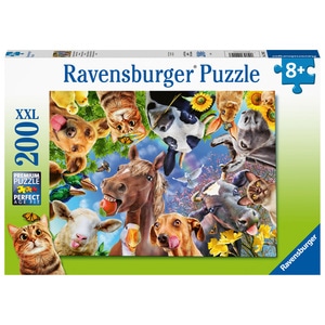 Puzzle Ravensburger XXL - Portret cu animale, 200 piese