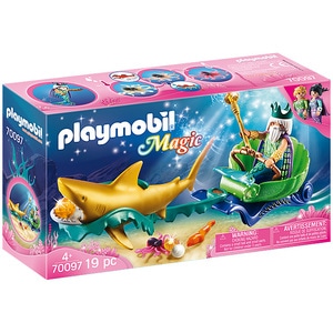 Playmobil Magic, Mermaids world - Regele marii cu trasura rechin