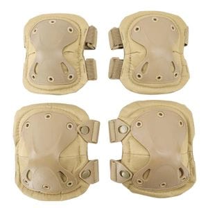 Set de protectie DEPOX, Tactical Gear, genunchiere si cotiere, nylon, marime universala, bej