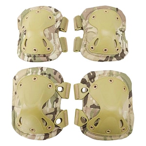 Set de protectie IdeallStore, Tactical Help, genunchiere si cotiere, nylon, marime universala, camuflaj