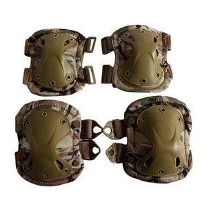 Set de protectie IdeallStore, Tactical Gear, genunchiere si cotiere, nylon, marime universala, camuflaj