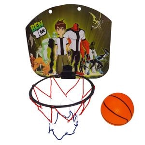 Set mini cos de baschet IdeallStore, Ben 10 Edition, plastic, minge inclusa