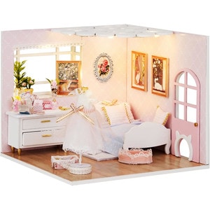 Joc interactiv, macheta casa de asamblat, dollhouse miniatura, O printesa minunata, DIY