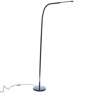 Lampa de podea LED, ajustabila, pentru birou, salon manichiura, metal si plastic, comutator tactil, luminozitate reglabila, 170 cm, negru