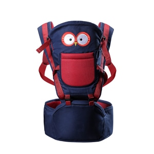 Marsupiu ergonomic si ortopedic, pentru bebe, 3-36 luni, ajustabil, model bufnita, belumarin, buz