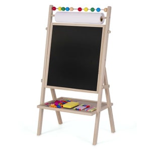 Set tabla multifunctionala DacEnergy, pliabil, numaratoare, rola de hartie, include un set de marker, creta colorata, burete de sters