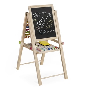 Set tabla multifunctionala DacEnergy, numaratoare, include un set de marker, creta colorata, burete de sters, numere si litere magnetice