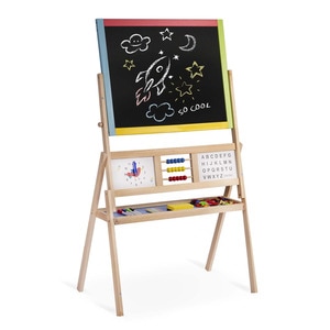 Set tabla multifunctionala DacEnergy, pliabil, numaratoare, ceas, alfabet, include un set de marker, numere si litere magnetice