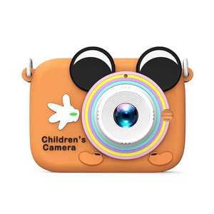 Camera foto digitala pentru copii DacEnergy, dual camera, silicon, 1080P, 2.0 inch IPS, 5 tipuri de jocuri, multiple filtre, portocaliu