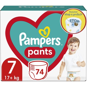 Scutece chilotel PAMPERS Pants Mega Box nr 7, Unisex, 17+ kg, 74 buc
