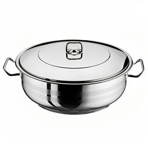 Cratita Cu Capac Inox, 37 Litri, Arian, Otel Inoxidabil, 50 Cm