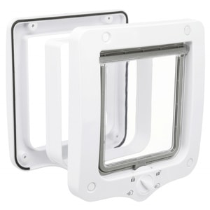 Usa Batanta Pentru Pisici, Trixie 4-Way Cu Tunel, 20x22 cm, Alb, 44231