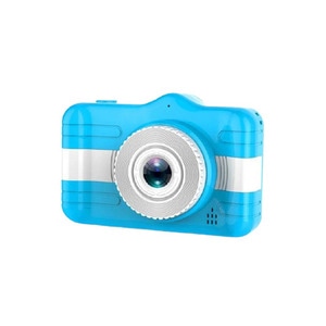 Camera foto/video pentru copii DacEnergy, camera duala, ecran color de 3,5 inch, rezolutie foto 13 MP, jocuri, recunoastere faciala, culoare albastru