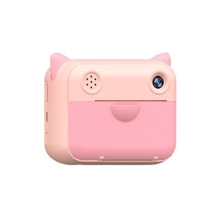 Camera foto/video pentru copii DacEnergy, camera duala, ecran color IPS de 2,4 inch, rezolutie foto 12 MP, filtru creativ, imprimare portabila, culoare roz