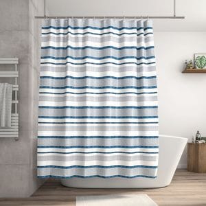 Perdea dus Lines, din poliester, 180 x 200 cm, multicolor