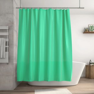 Perdea dus Essential Verde, din poliester, 180 x 200 cm
