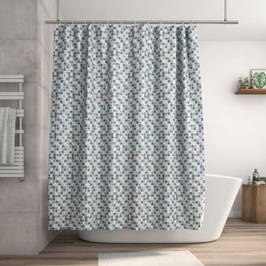 Perdea dus Mosaic multicolor, din poliester, 180 x 200 cm