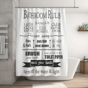Perdea dus  din poliester, 180 x 200 cm, alb, Rules