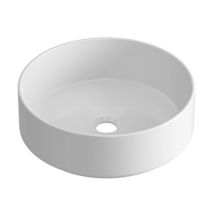 Lavoar cu montaj pe blat, Essential rotund, 37 x 12 cm, ceramica, alb