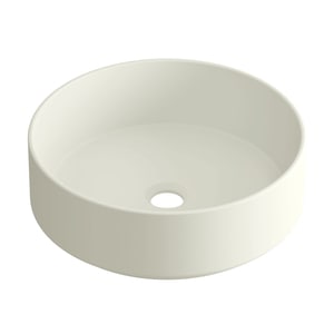 Lavoar cu montaj pe blat, Essential rotund, 37 x 12 cm, ceramica, crem
