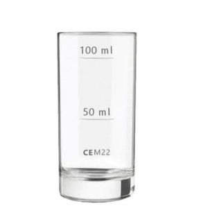 Pahar gradat din sticla cu buletin de metrologie 100 - 50 ml. 