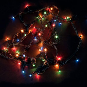 Instalatie 180 luminite Holly, model "bob de orez", lumina multicolora