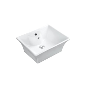 Lavoar cu montaj pe blat, Square, 50 x 41 x 19 cm, portelan, alb