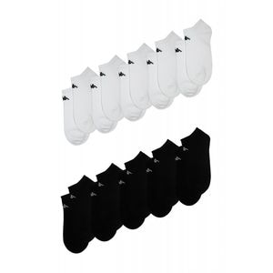 Set Kappa 10 perechi de sosete scurte, dama - Alb/negru, 39-42