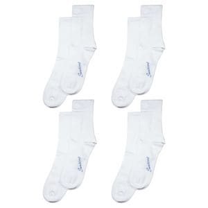Set Overall 4 perechi de sosete Medical cu Lycra, pentru diabetici, dama - Alb, 36-40