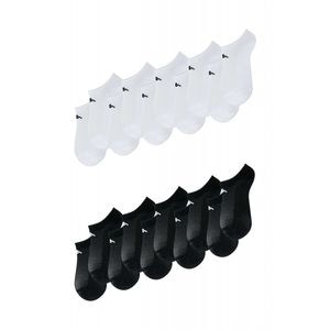 Set Kappa 10 perechi de sosete scurte cu detaliu pique, dama - Alb/negru, 36-40