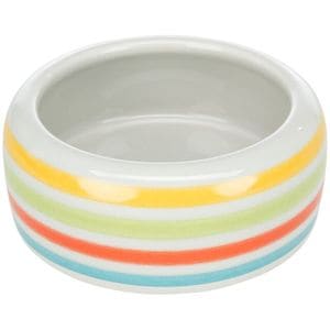 Castron Ceramic Pentru Porcusori de Guineea Trixie, 200 ml, 11 cm, Multicolor, Crem, 60806
