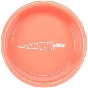 Castron Ceramic Pentru Iepuri Trixie, Cu Motiv Morcov, 200 ml, 14 cm, Multicolor, 60804