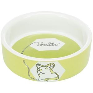 Castron Ceramic Pentru Hamsteri Trixie, Hello, 90 ml, 8 cm, Multicolor, 60734