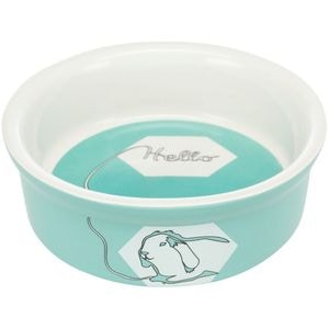 Castron Ceramic Pentru Iepuri Trixie, Hello, 240 ml, 12 cm, Multicolor, 60736