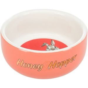 Castron Ceramic Pentru Cobai, Iepuri, Trixie, Honey & Hopper, 250 ml, 11 cm, Multicolor, 60808