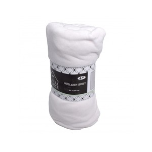 Cearceaf husa pat jersey, Villa volance, alb, elastic, 50% bumbac, 50% poliester, 180x200 cm