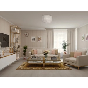Draperie 200 x 280 cm, cu rejansa si bride, Dubbo bej