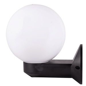 Aplica Exterior/Gradina, Forma Glob, 1xE27, 60W, 200x255 mm, alb, montaj aparent, IP44, Luca