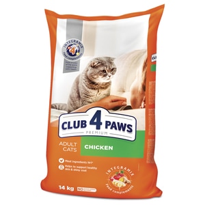 Hrana uscata completa pentru pisici CLUB 4 PAWS Premium Adult, pui