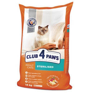 Hrana uscata completa pentru pisici CLUB 4 PAWS Premium Sterilised