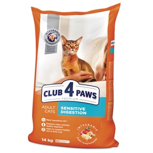 Hrana uscata completa pentru pisici CLUB 4 PAWS Premium Adult Sensitive, pui, 14 Kg